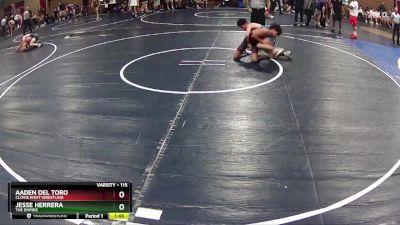 115 lbs Champ. Round 1 - Aaden Del Toro, Clovis West Wrestling vs Jesse Herrera, The Empire