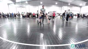43 lbs Quarterfinal - Dawson Wise, Tecumseh Youth Wrestling vs Finlee Bowman, Team Tulsa Wrestling Club