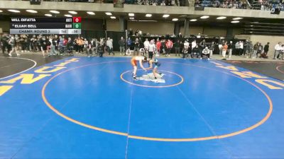 113 lbs Champ. Round 2 - Elijah Bell, Lincoln-Way (East) vs Will DiFatta, St. Charles (East)