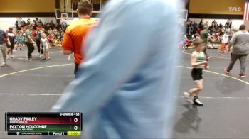 58 lbs Round 2 - Paxton Holcombe, Carolina Reapers vs Grady Finley, Dixie Hornets