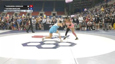 145 lbs Cons. Quarters - Cassandra Gonzales, Minnesota vs Hayden Bratland, Iowa
