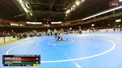 118 lbs Round 2 - Ayana Guerrero, Blue Devils vs Sianna Ricketts, Prescott Valley Bighorns