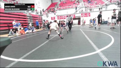73 lbs Consi Of 4 - Judge Lewis, Weatherford Youth Wrestling vs Bracen Bloxsom, Ponca City Wildcat Wrestling