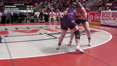 190 lbs Quarterfinal - Taylor Orner, Octorara-G vs Alaina Claassen, Plum-G