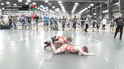 132 lbs Rr Rnd 2 - Caiden Underwood, Indiana Ares - HSB vs Dominic Deputy, Team Shutt Rioux - HSB