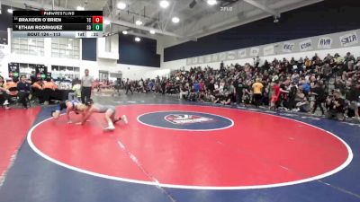 113 lbs Cons. Round 1 - Braxden O`Brien, Temescal Canyon vs Ethan Rodriguez, San Dimas