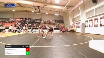 132 lbs 5th Place - Ryder Dittman, Sperry High School vs Brett Ropp, Cleveland Public Schools