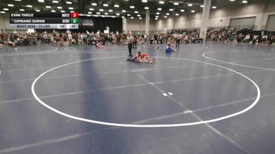 74 lbs Quarters - Evan Thiele, MTC - MANTANONA TRAINING CENTER vs Cipriano Duran, Bear Cave Wrestling Club