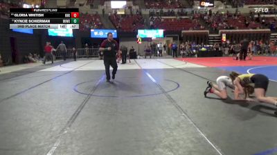 100 lbs 3rd Place Match - Gloria Whitish, North Montana Wrestling CLub vs Kyncie Schierman, Silver Valley Wrestling Club