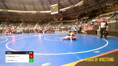 145 lbs Consi Of 8 #1 - Gaige Wessley, Kansas Young Guns vs KG Kirtley, Apache Youth Wrestling