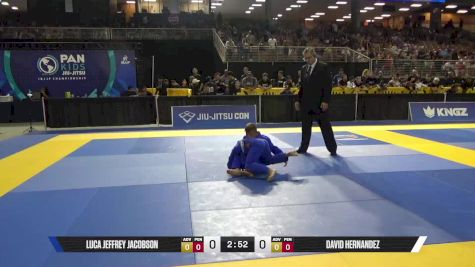 David Hernandez vs Luca Jeffrey Jacobson 2025 Pan Kids Jiu-Jitsu IBJJF Championship