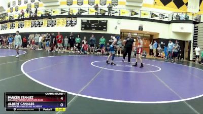 74 lbs Champ. Round 1 - Parker Stanisz, Bulldog Premier Wrestling Club vs Albert Canales, Contenders Wrestling Academy