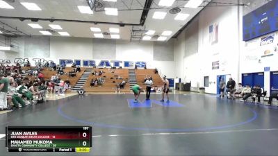 197 lbs Round 1 (16 Team) - Juan Aviles, San Joaquin Delta College vs Mahamed Mukoma, Shasta Community College