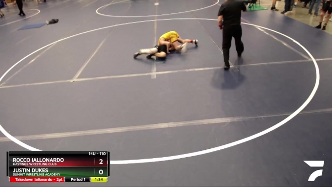 Justin Rocco 110 lbs Cons. Round 3 - Justin Dukes, Summit Wrestling Academy vs Rocco ...