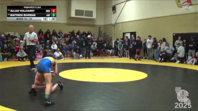 76 lbs Champ. Round 1 - Matthew Bowman, Anderson Attack WC vs Jillian Vollhardt, Red Wave Wrestling
