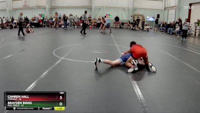 120 lbs Round 4 (8 Team) - Camren Hall, CTWHALE vs Brayden Biggs, Full Circle