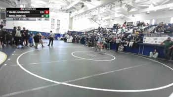 120 lbs Cons. Round 5 - Isabel Sadowski, El Toro vs Erika Montes, Aliso Niguel