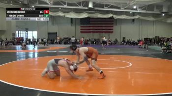 174 lbs Champ. Round 2 - Jessie Orbin, Waynesburg vs John Starusko, Washington & Jefferson