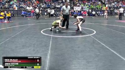 90 lbs Champ. Round 1 - Nick Dilallo, Arlington Cardinals WC vs Drew Ritchie, Demolition WC