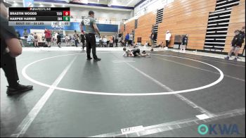 58 lbs Rr Rnd 1 - Brastin Woods, Tecumseh Youth Wrestling vs Harper Harris, Shelton Wrestling Academy