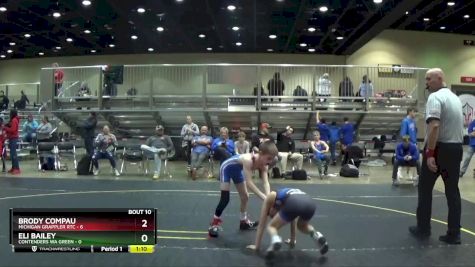 72 lbs Round 4 (6 Team) - Brody Compau, Michigan Grappler RTC vs Eli Bailey, Contenders WA Green