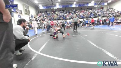 55 lbs Semifinal - Luke Sandlin, Vian Wrestling Club vs Bentlee Egleston, Claremore Wrestling Club