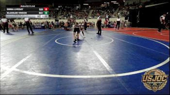 65 lbs Round Of 16 - Emma Livesay, Blanchard Wrestling Club vs Blakelee Vinson, Weatherford Youth Wrestling