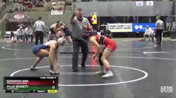 Girls 126 lbs Cons. Round 3 - Rylee Bennett, Summit Girls vs Samantha Kirk, Knoxville Halls Girls