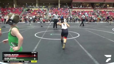 85 lbs Round 2 - Ezekiel Bustos, Maize Wrestling Club vs River Briggs, South Central Punisher Wrestli