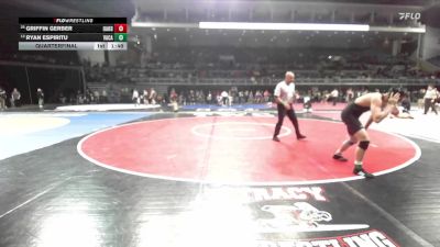 144 lbs Quarterfinal - Griffin Gerber, Oakdale vs Ryan Espiritu, Vacaville