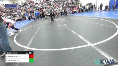 100-105 lbs Quarterfinal - Braxton Blakemore, Caney Valley Wrestling vs Aaliyah Coombes, Wyandotte Youth Wrestling