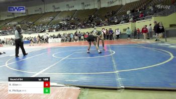 118 lbs Round Of 64 - Rylee Allen, Sand Springs HS vs Kambrey Phillips, Bristow