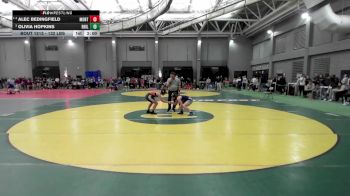 132 lbs Quarterfinal - Alec Bedingfield, Montville vs Olivia Hopkins, Rocky Hill
