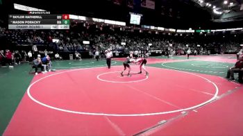 128 lbs Champ. Round 1 - Mason Poracky, BOA1 vs Taylor Hatherill, BKV1