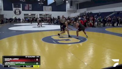 215 lbs Cons. Round 3 - Leonardo Battulga, South Torrance vs Samuel Lopez, Downey