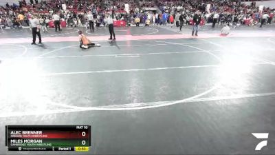 90 lbs Champ. Round 2 - Alec Brenner, Oregon Youth Wrestling vs Miles Morgan, Cambridge Youth Wrestling