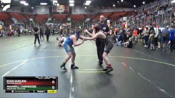 110 lbs Champ. Round 1 - Evan Durling, Williamston WC vs Maxwell Carpenter, Kingsford Youth WC