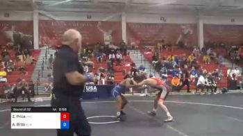 65 kg Prelims - Zach Price, Jackrabbit Wrestling Club vs Anthony Brito, Blue Ridge RTC