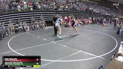 138 lbs Semis & 1st Wrestleback (8 Team) - Brooke Grajczyk, South Dakota Lightning vs Ava Phillips, Minnesota Storm Red