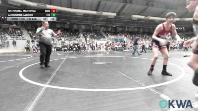 130 lbs Consi Of 8 #1 - Nathaniel Martinez, Red Ryder Wrestling Club vs Augustine Jacobs, Owasso Takedown Club