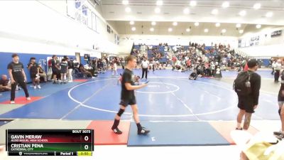 157 lbs Cons. Round 4 - Gavin Meraw, Aliso Niguel High School vs Cristian Pena, Cathedral City