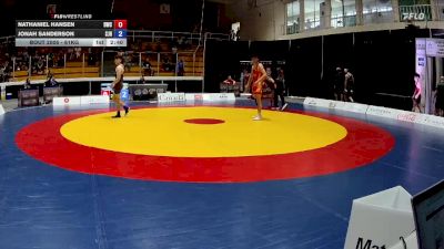61kg Champ. Round 1 - Nathaniel Hansen, Dinos Wrestling Club vs Jonah Sanderson, Saskatoon Junior Huskies