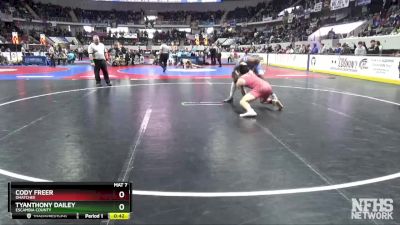 1A-4A 182 Cons. Round 2 - Tyanthony Dailey, Escambia County vs Cody Freer, Ohatchee