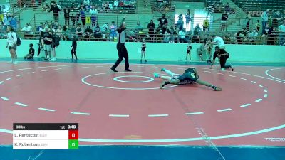 88 lbs Final - Landon Pentecost, Bluff Wrestling Club vs Kameron Robertson, Junior MatDogs Wrestling