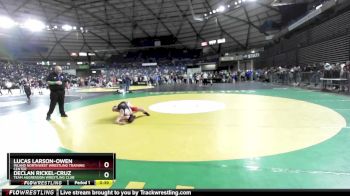 88 lbs Champ. Round 2 - Lucas Larson-Owen, Inland Northwest Wrestling Training Center vs Declan Rickel-Cruz, Team Aggression Wrestling Club