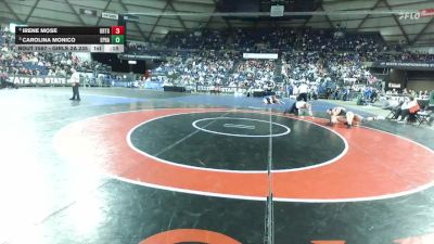 Girls 2A 235 lbs Cons. Semi - Carolina Monico, Ephrata (Girls) vs Irene Mose, Orting (Girls)