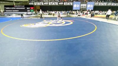Girls 3A 130 lbs Champ. Round 1 - Mariah Denney, University (Girls) vs Neela Lopez Hernandez, Mountlake Terrace (Girls)