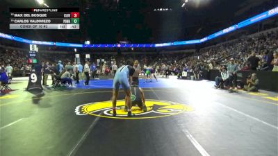 150 lbs Consi Of 16 #2 - Max Del Bosque, Clovis North (CS) vs Carlos Valdiviezo, Poway (SD)