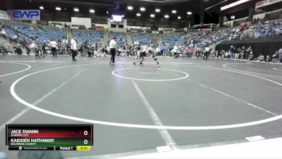 88 lbs Cons. Round 1 - Jace Swann, Garden City vs Kaidden Hathaway, Bourbon County