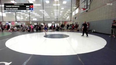 120 lbs 2nd Place Match - Zaiden Espinoza, Mountain Man Wrestling Club vs Mya Bolander, East Idaho Elite Wrestling Club